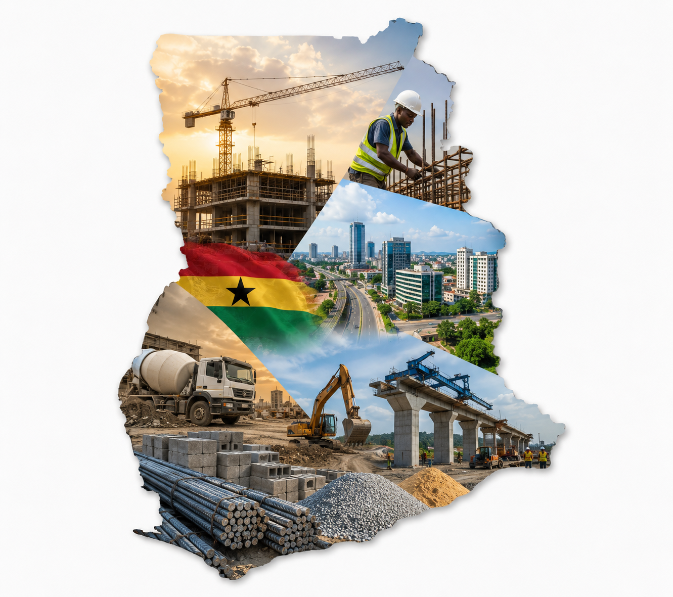 Ghana construction industry collage